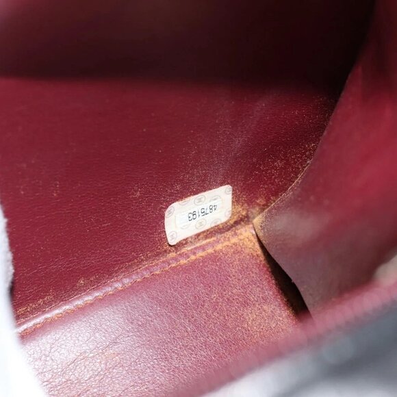 CHANEL Chain Hand Bag Lamb Skin Black Silver CC Auth 138566A - Picture 13 of 16